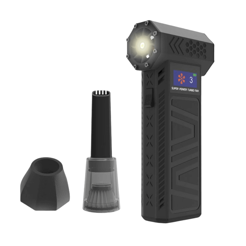 Super Turbo Fan with LED Light and Side Air Intake – Black Edition